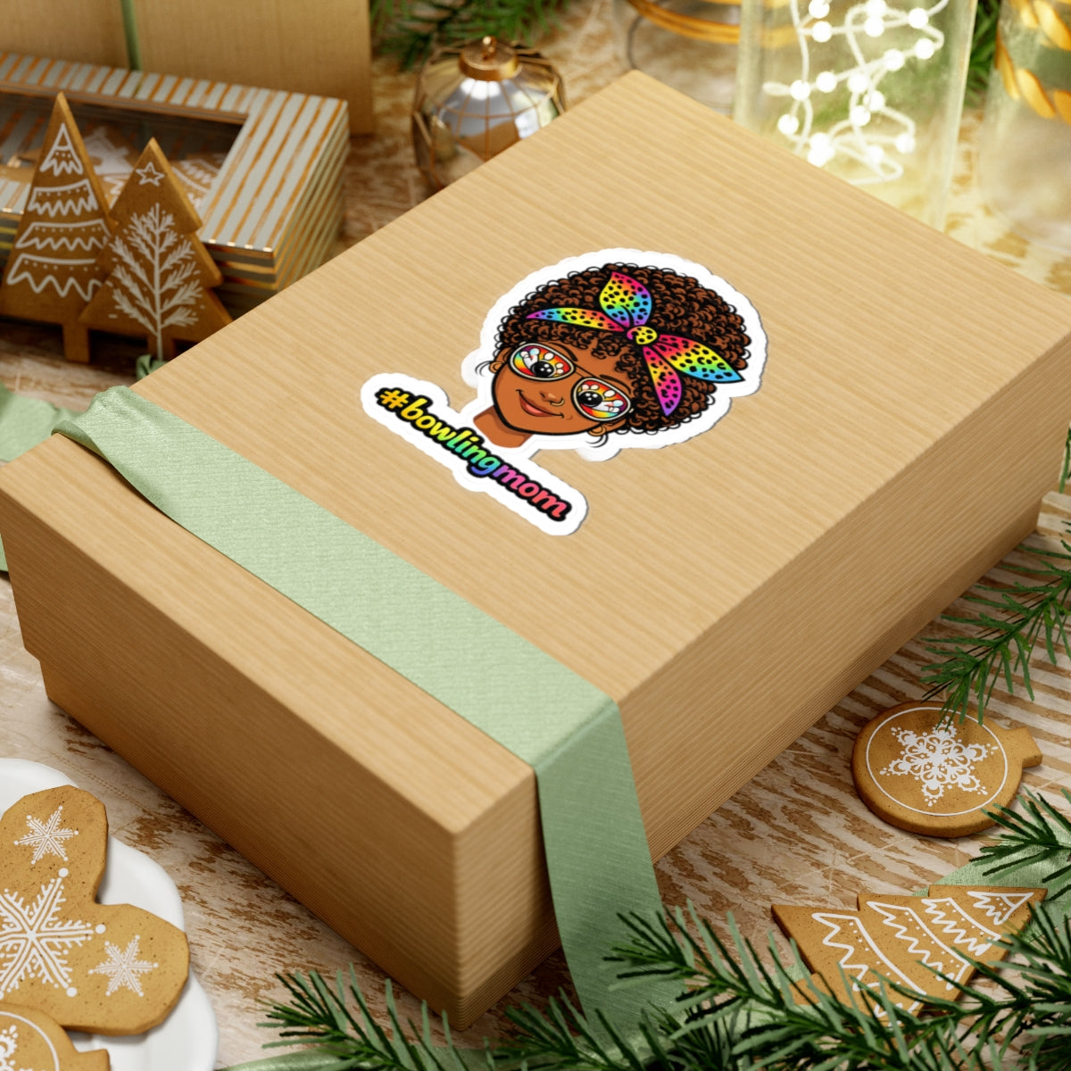 #Bowlingmom Sticker - Curly