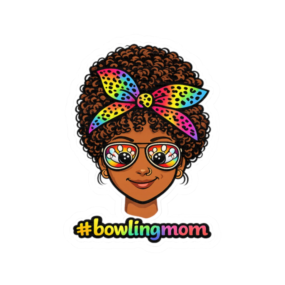 #Bowlingmom Sticker - Curly
