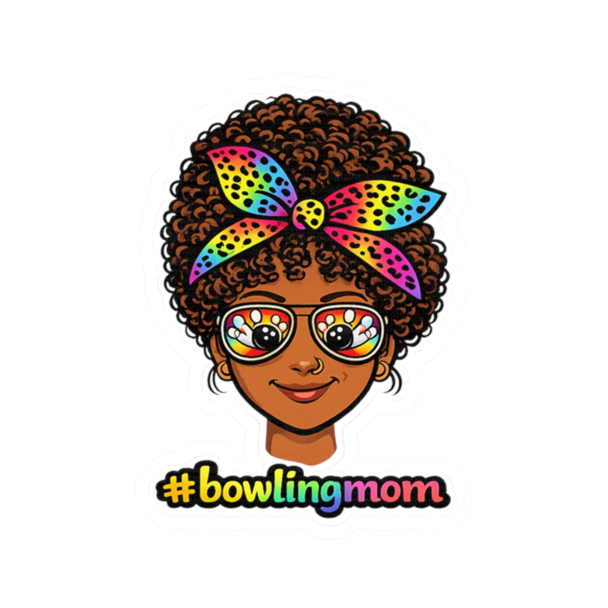 #Bowlingmom Sticker - Curly
