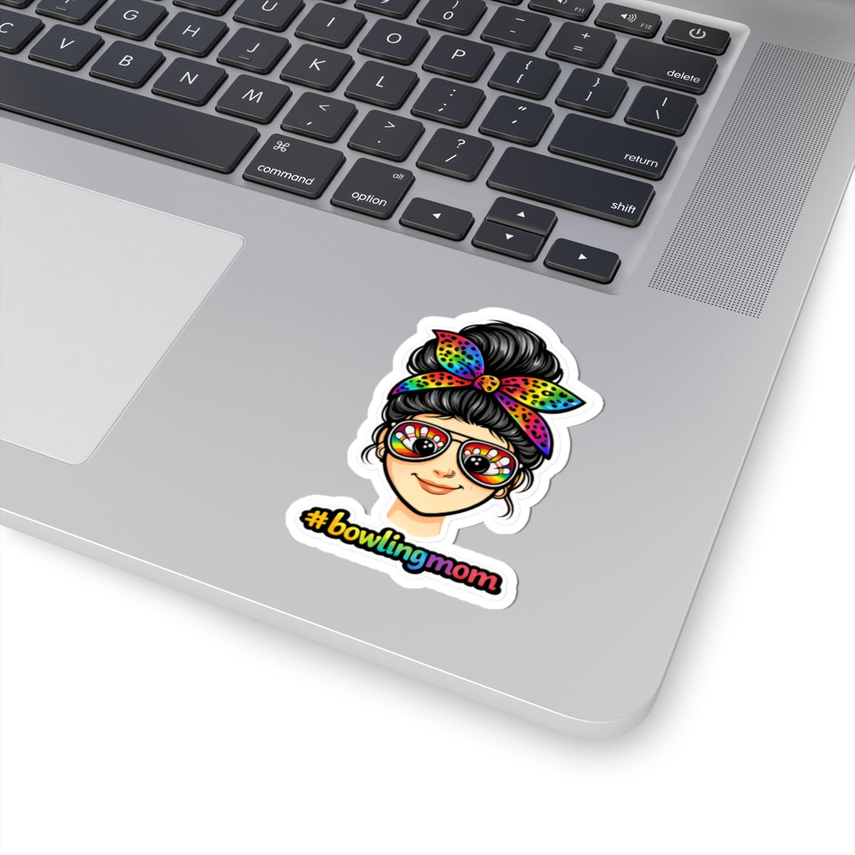 #Bowlingmom Sticker - Black hair