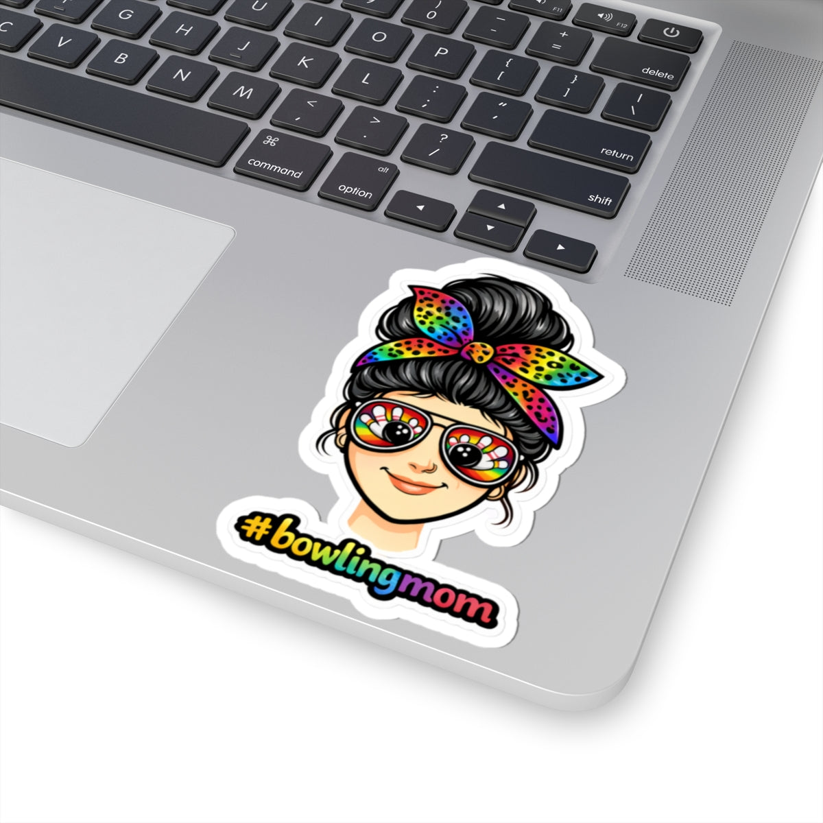 #Bowlingmom Sticker - Black hair
